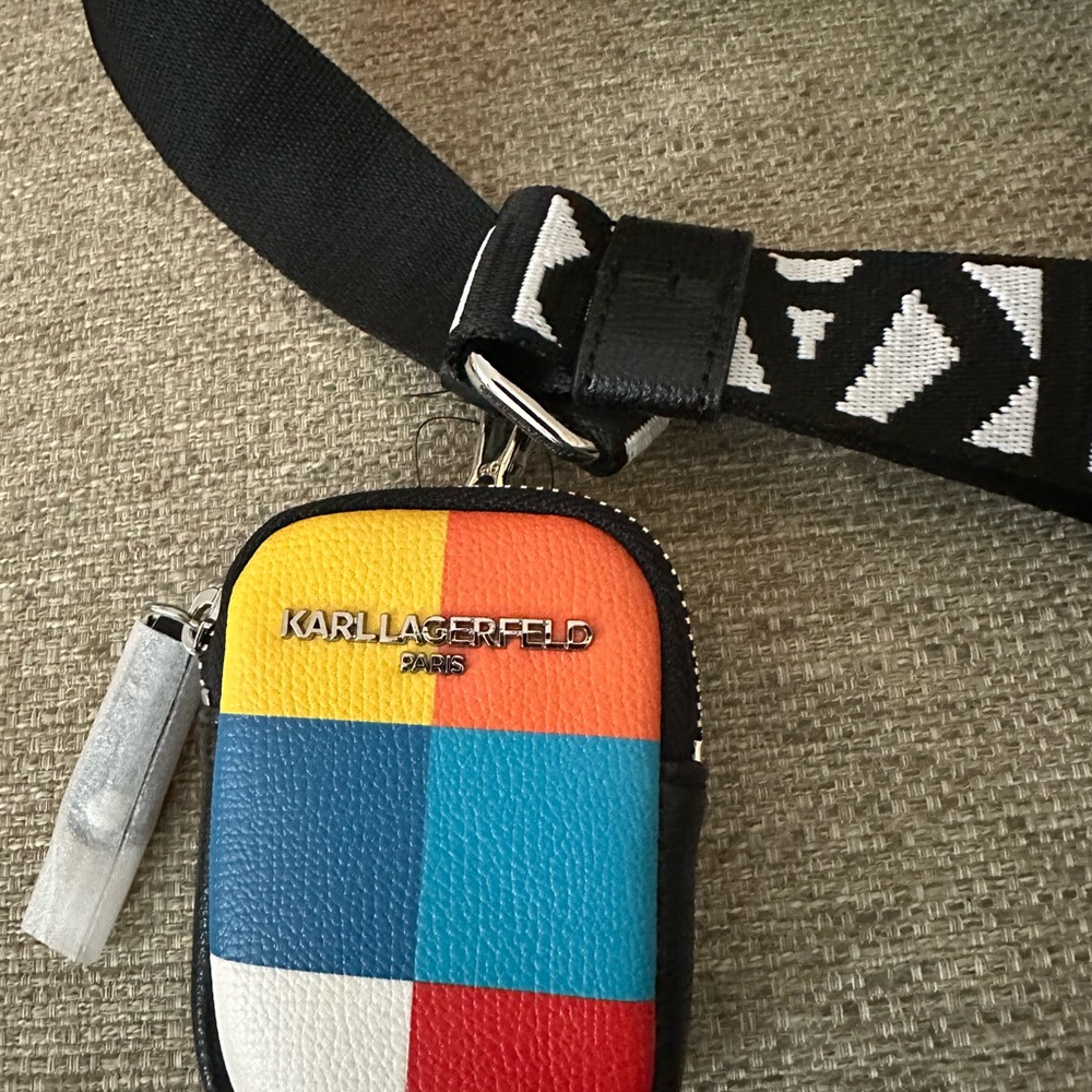 Karl Lagerfeld Paris Maybelle Rainbow Tote Crossbody Bag NWT With Pouch - Picture 11 of 15